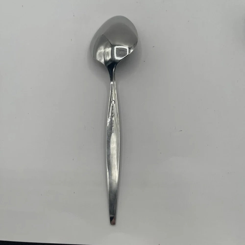 Oneida Community Venetia MCM Soup Spoons Stainless Flatware‎ Lot Set Of 4